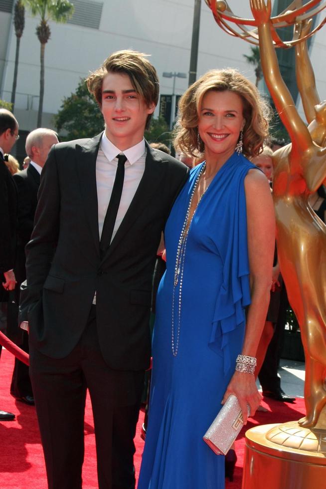 LOS ANGELES, SEP 10 - Zak Henri, Brenda Strong arriving at the Creative Primetime Emmy Awards Arrivals at Nokia Theater on September 10, 2011 in Los Angeles, CA photo