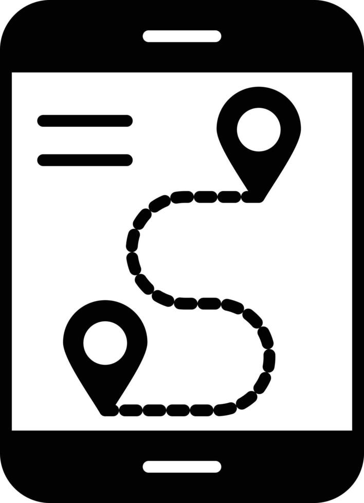 icono de glifo de gps vector