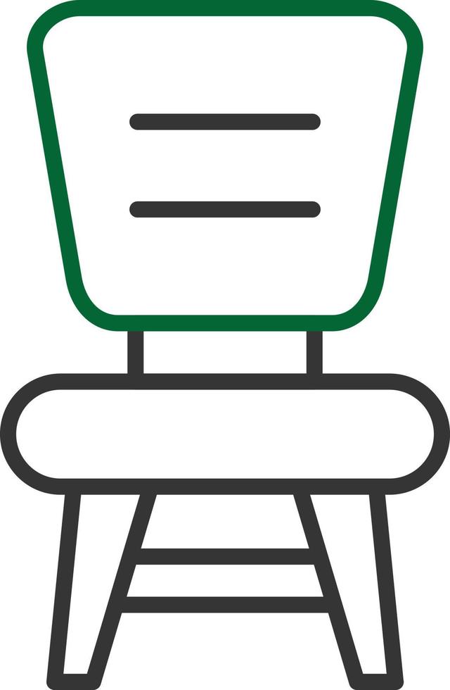 Chair Line Two Color vector