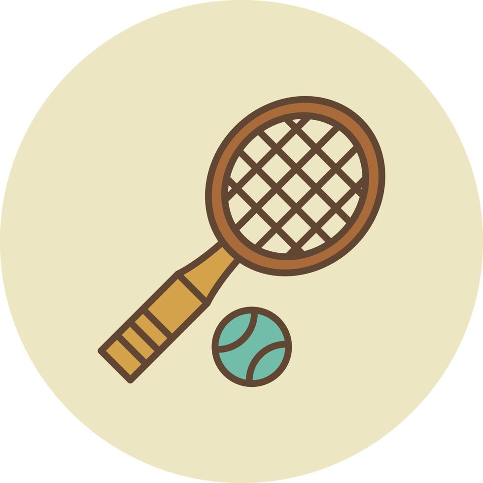 Tennis Filled Retro vector