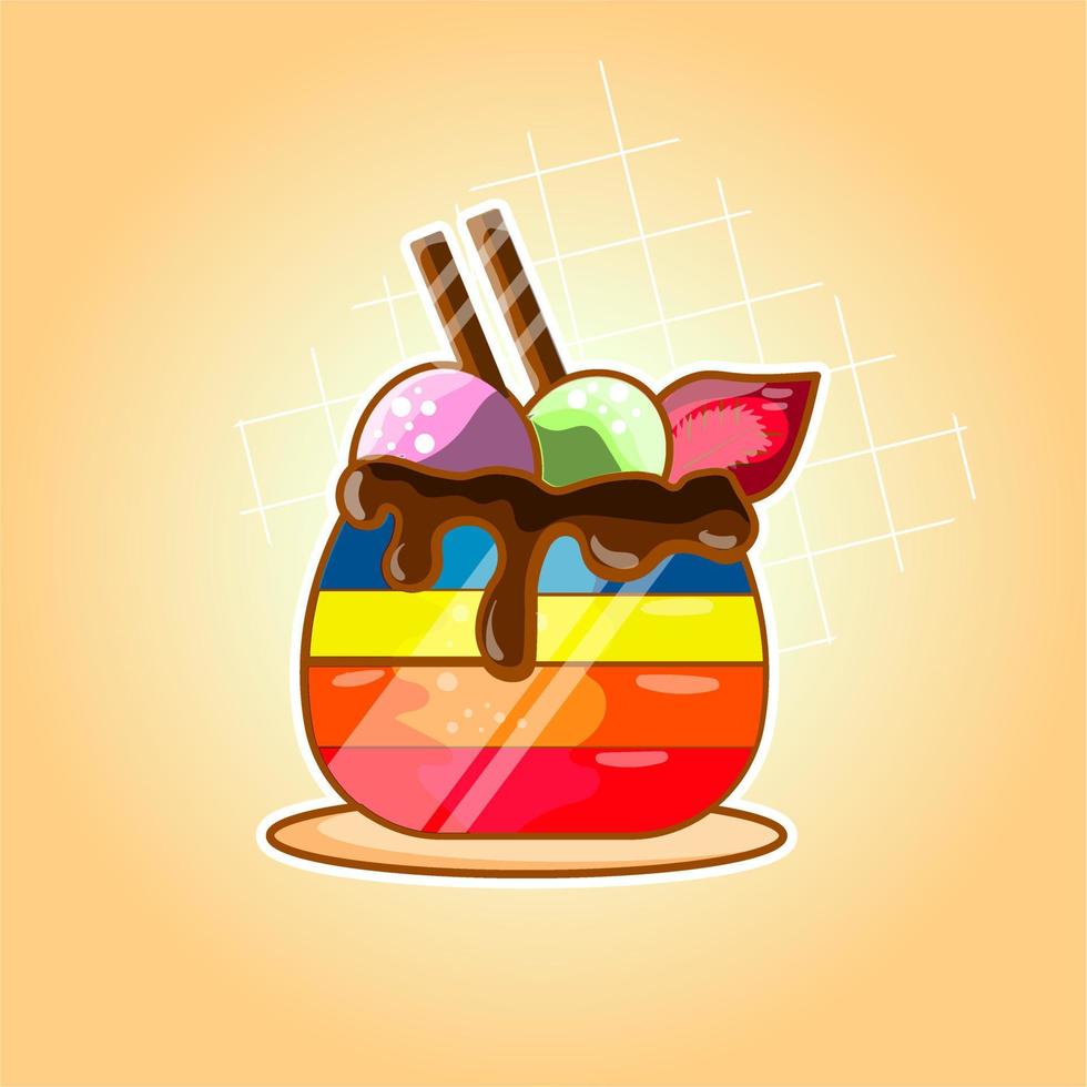 Premium vector l vector ice cream. mascot design, logo design