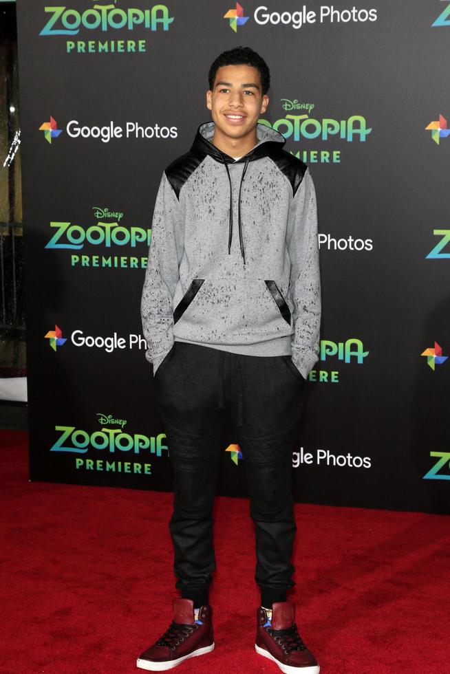 LOS ANGELES, FEB 17 - Marcus Scribner at the Zootopia Premiere at the El Capitan Theater on February 17, 2016 in Los Angeles, CA photo