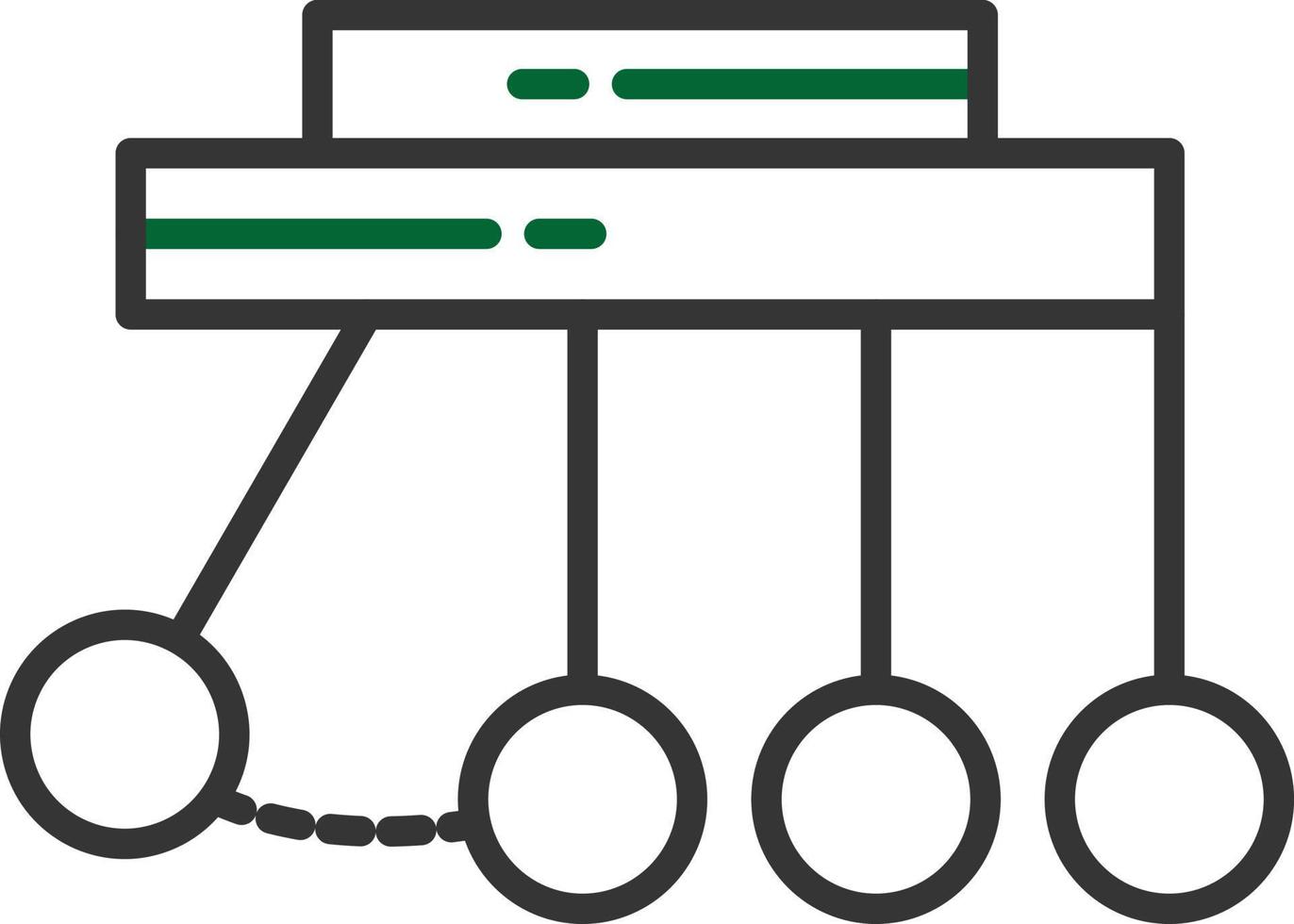Pendulum Line Two Color vector
