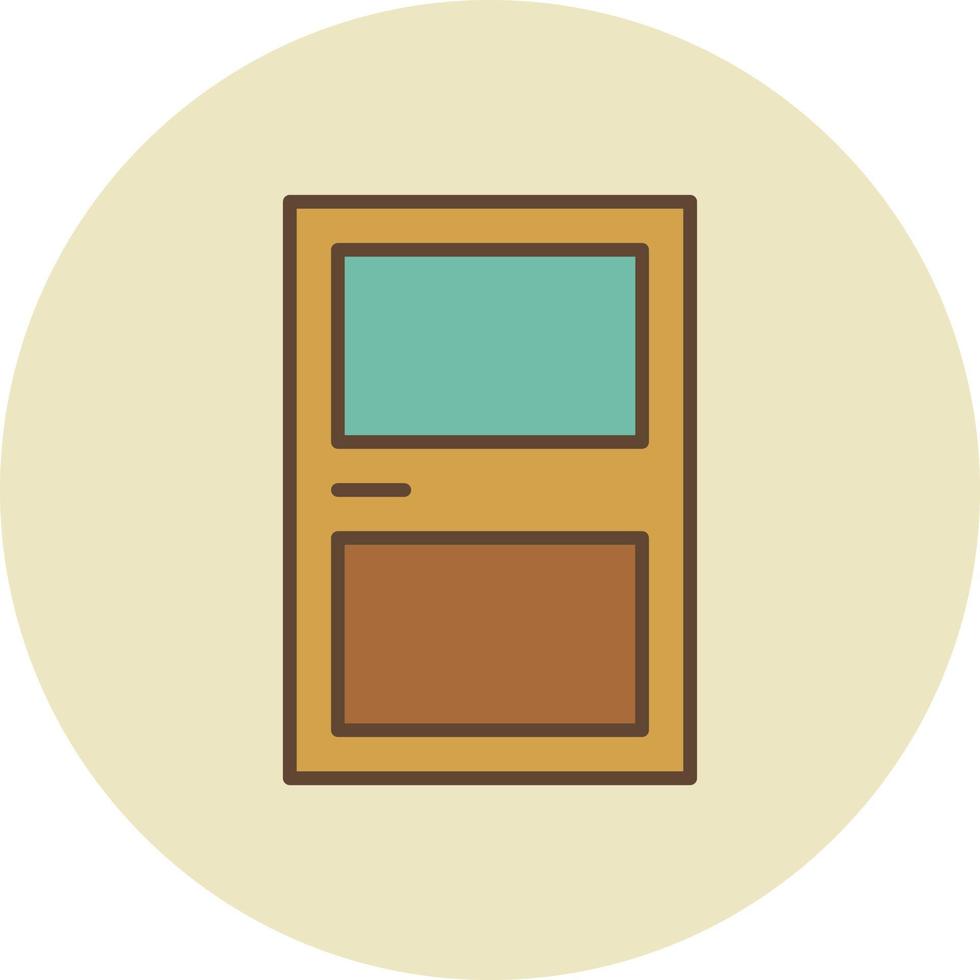 Door Filled Retro vector