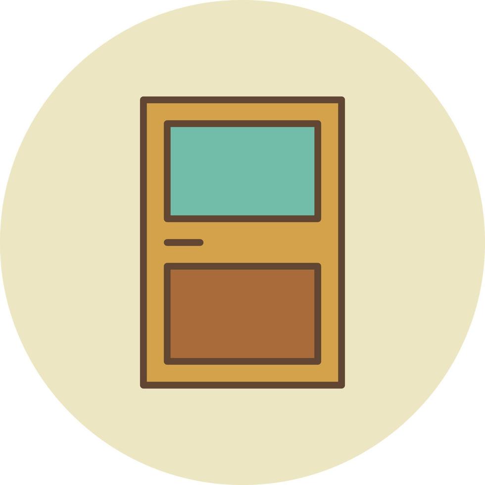 Door Filled Retro vector