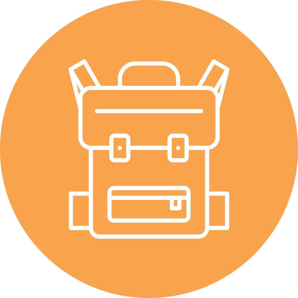 Backpack Line Circle Multicolor vector