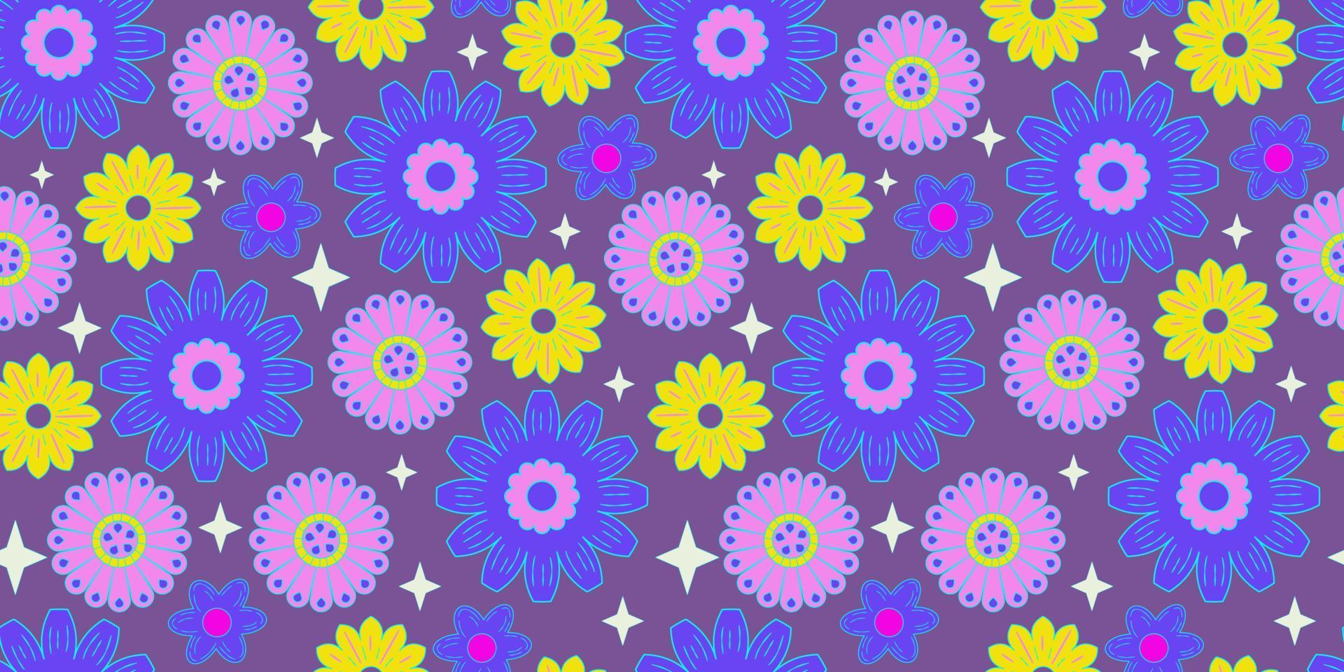 Bright Floral Pattern Vector Art, Icons, and Graphics for Free