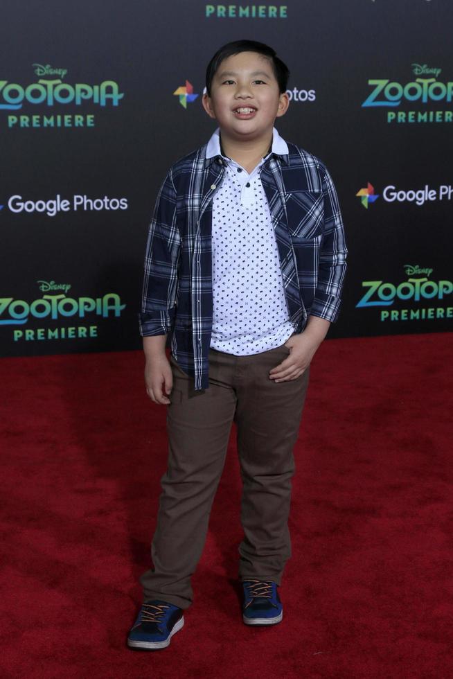 LOS ANGELES, FEB 17 - Albert Tsai at the Zootopia Premiere at the El Capitan Theater on February 17, 2016 in Los Angeles, CA photo