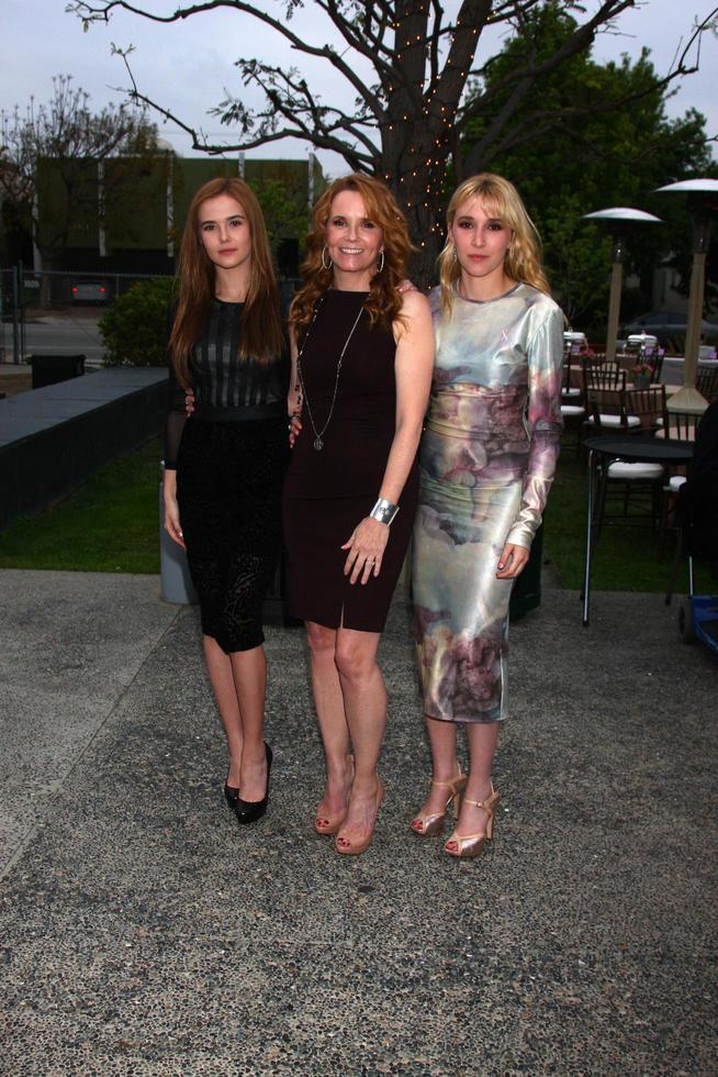 LOS ANGELES, APR 13 - Zoey Deutch, Lea Thompson, Madelyn Deutch arrives at the What A Pair  Benefit Concert at the The Broad Stage on April 13, 2013 in Santa Monica, CA photo