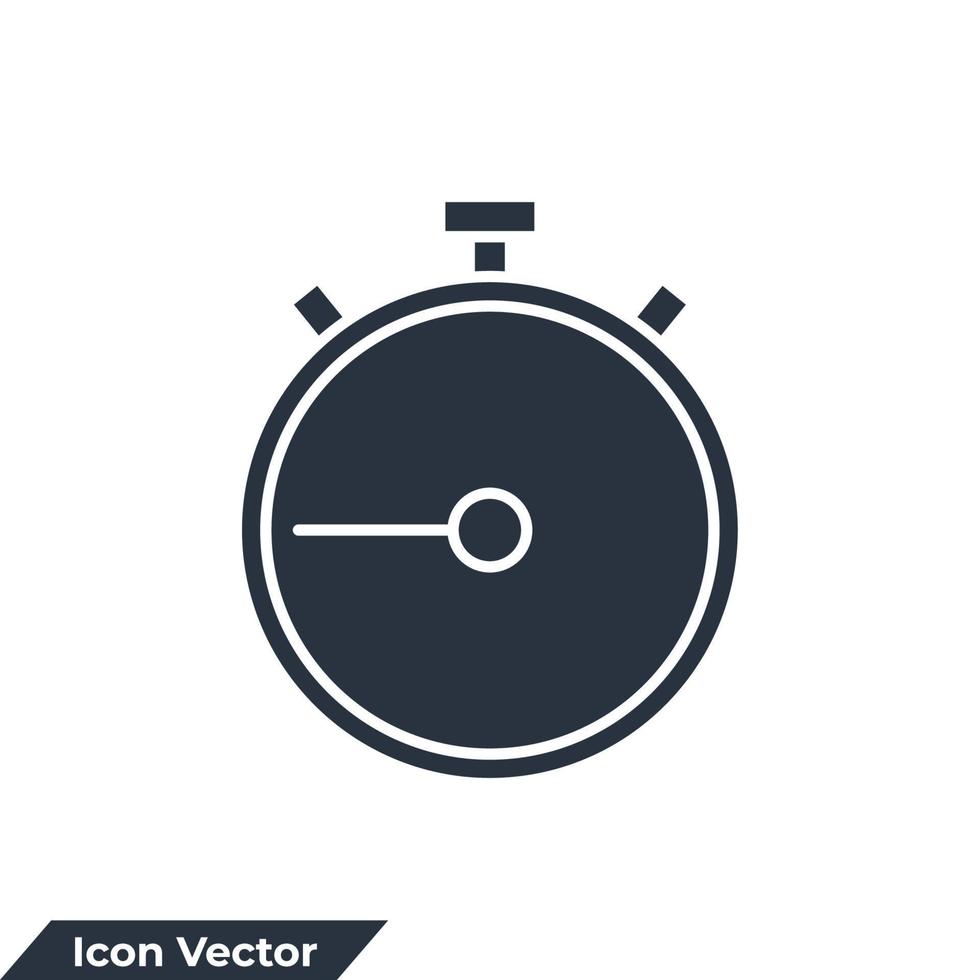 stopwatch icon logo vector illustration. timer symbol template for graphic and web design collection