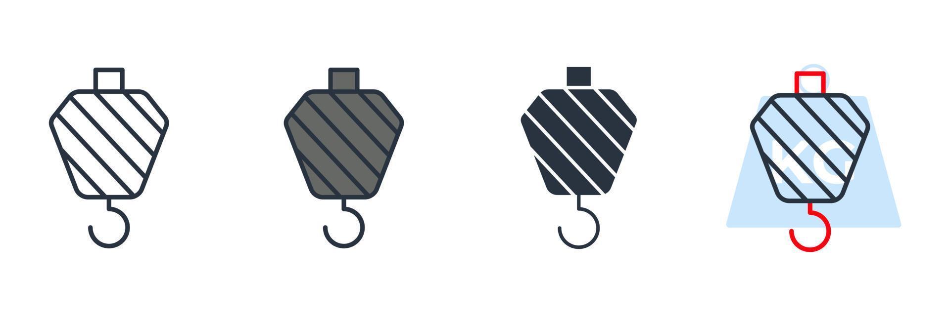 crane hook icon logo vector illustration. hook symbol template for graphic and web design collection