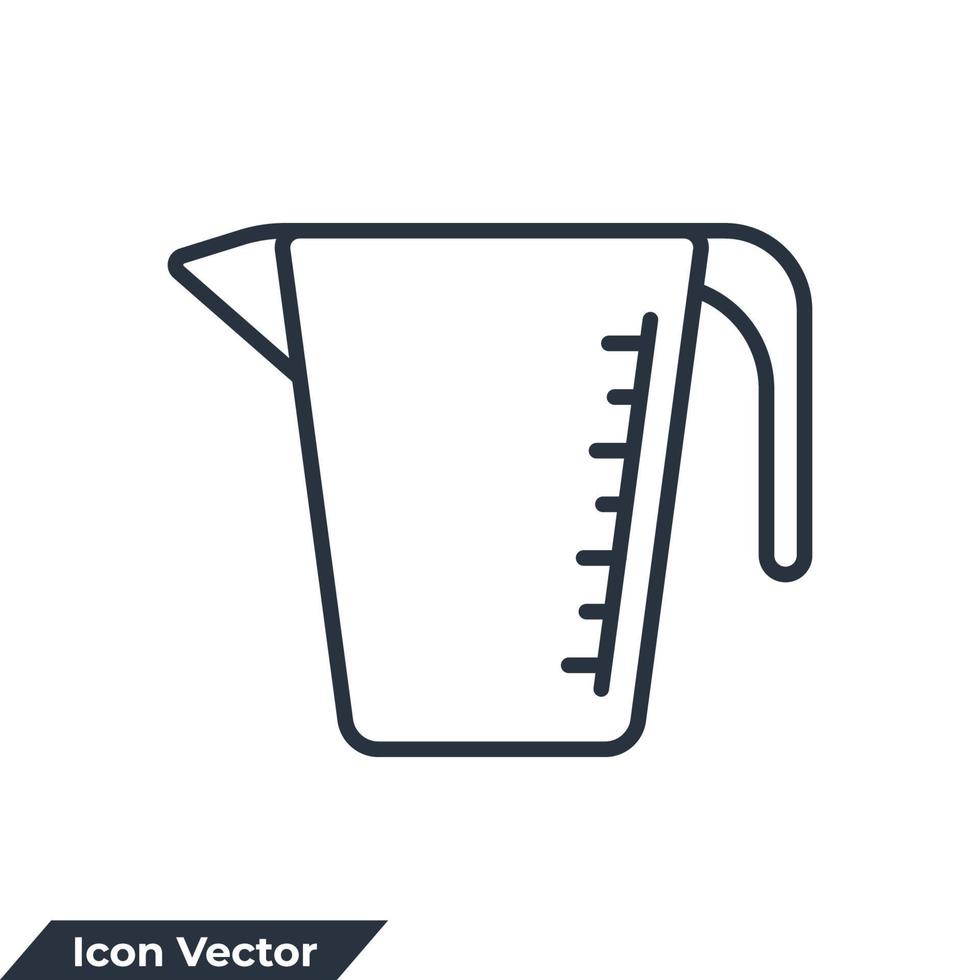 measuring cup icon logo vector illustration. cup symbol template for graphic and web design collection