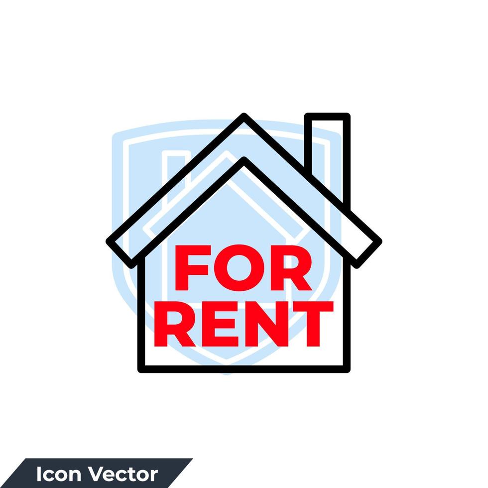 for rent icon logo vector illustration. House for rent symbol template