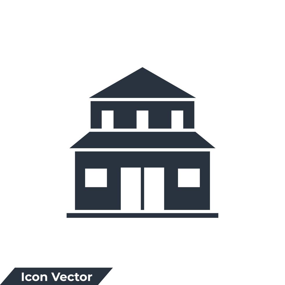 Real Estate Property icon logo vector illustration. villa symbol template for graphic and web design collection