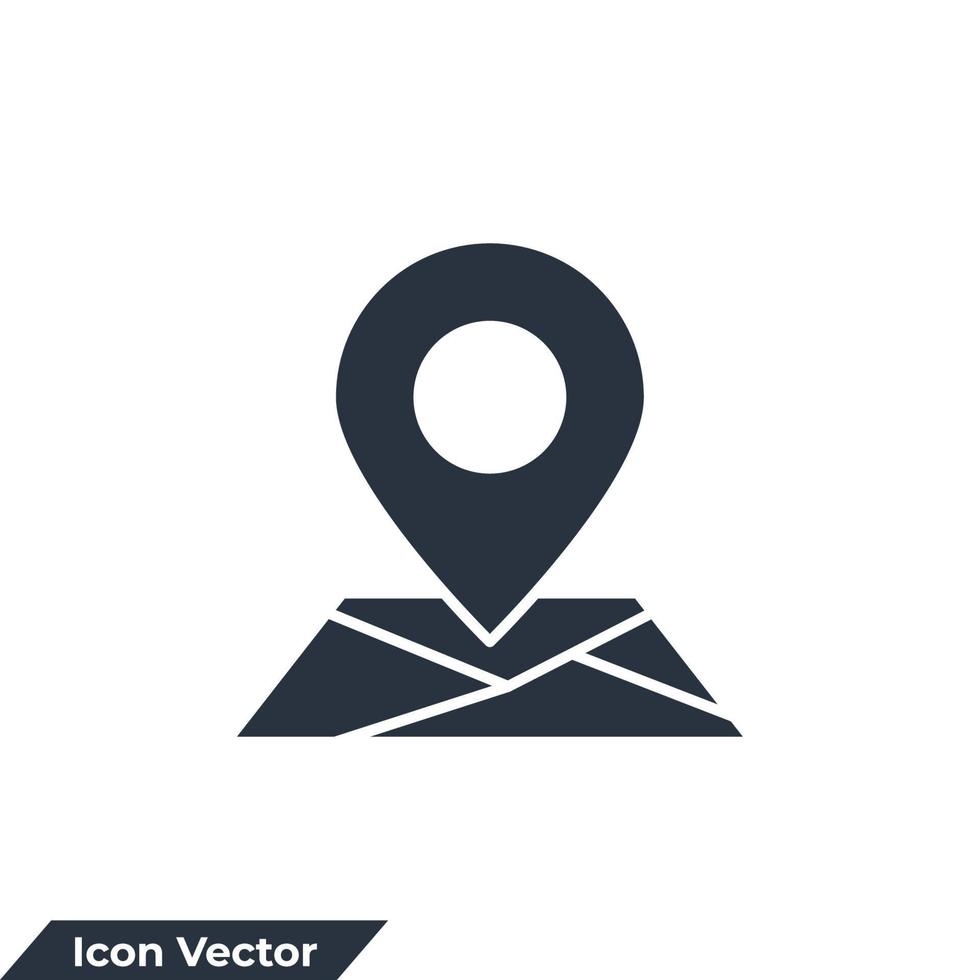 location icon logo vector illustration. map symbol template for graphic and web design collection