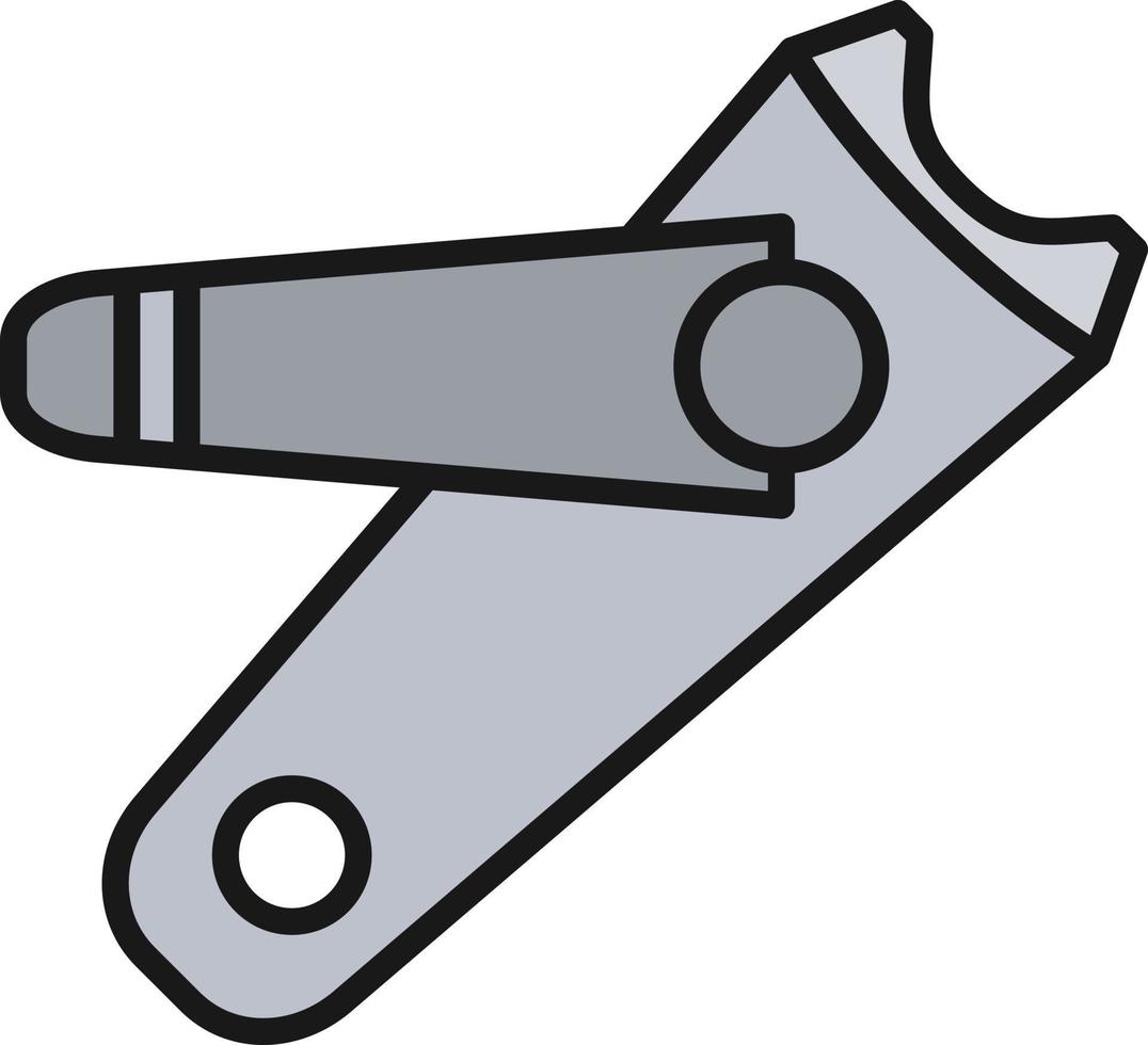 Nail Clipper Line Filled vector