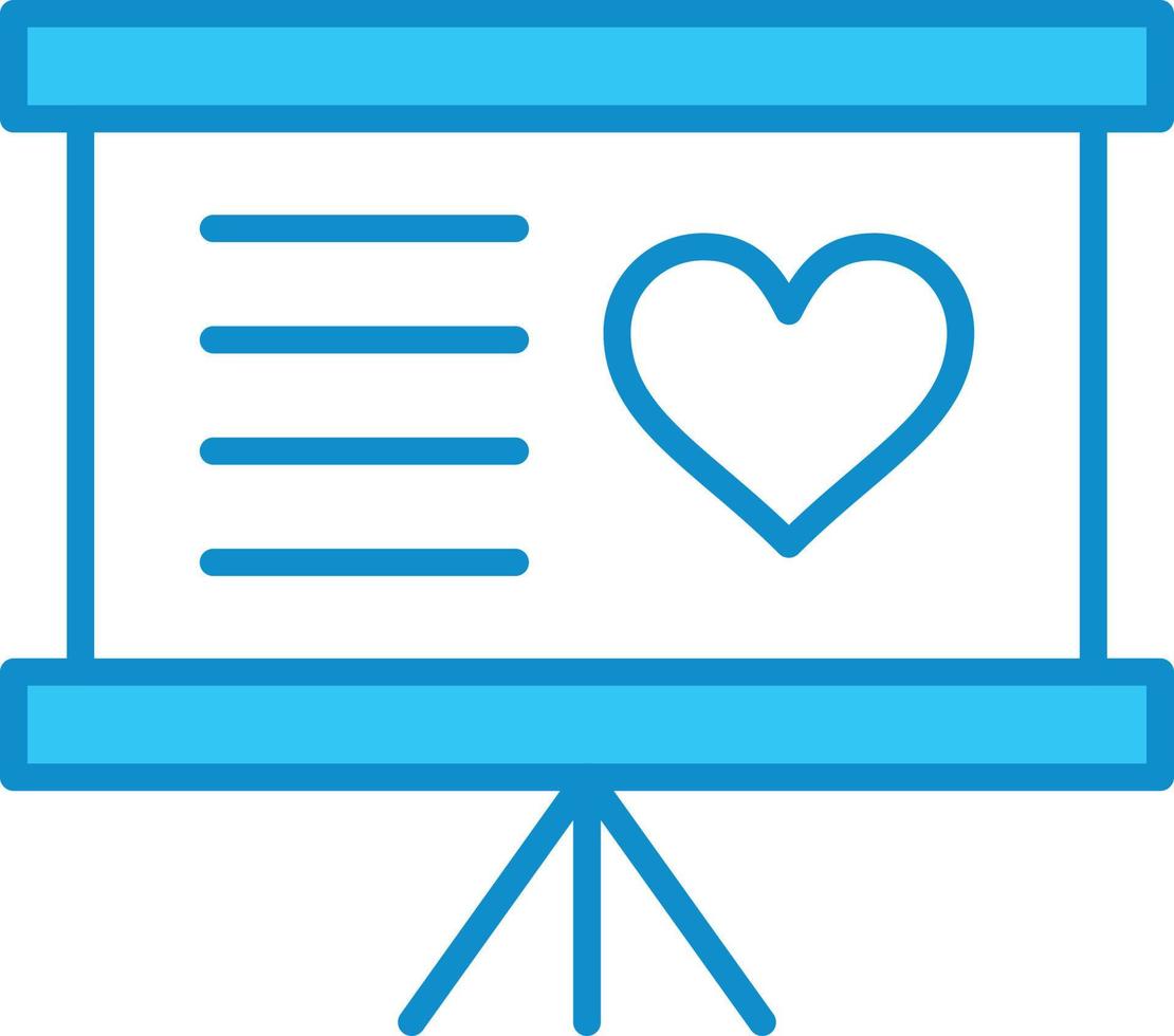 Teaching Line Filled Blue vector
