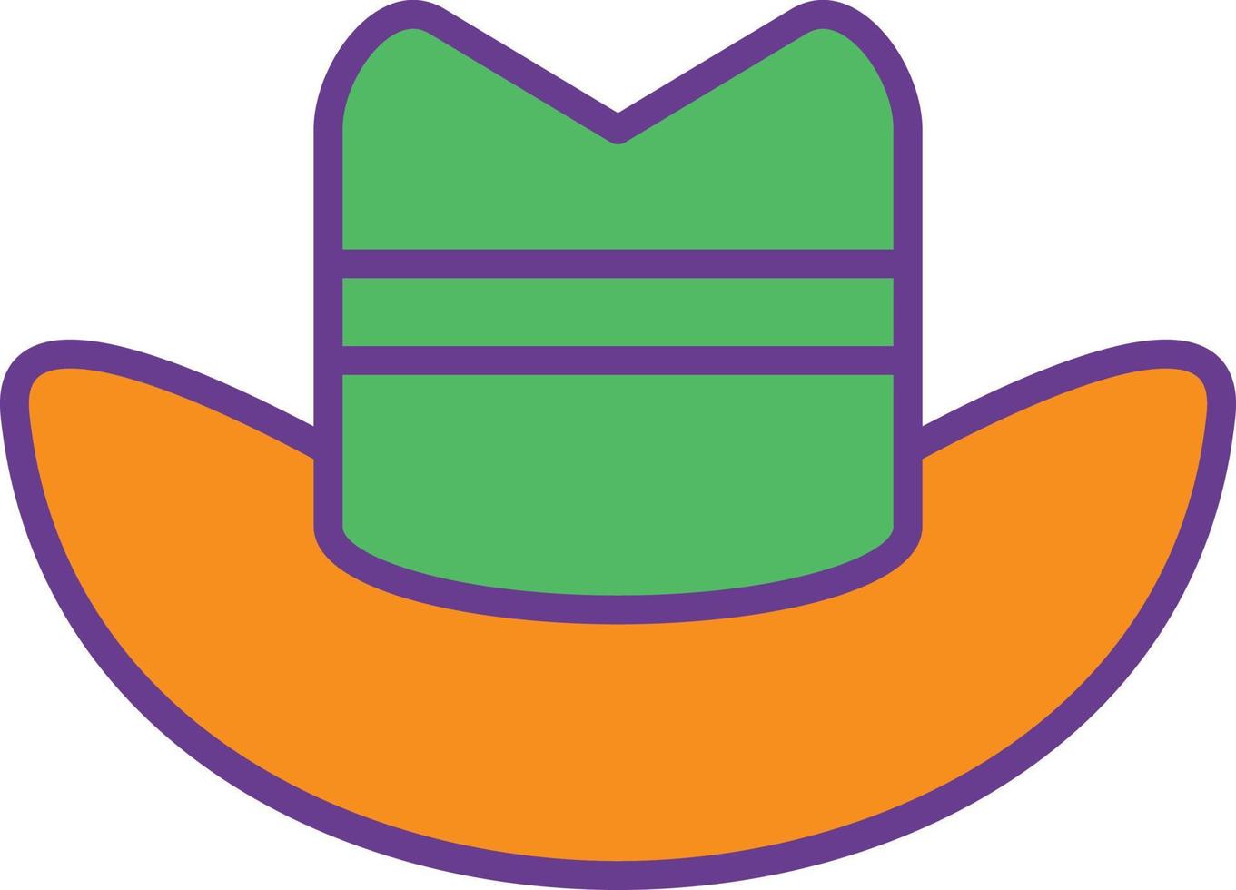 Cowboy Hat Line Filled Two Color vector