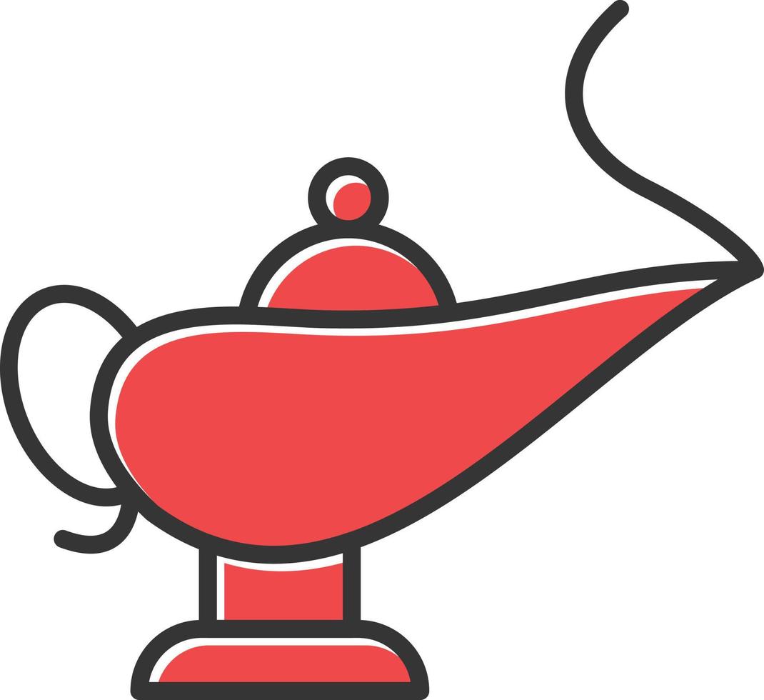 Genie Lamp Filled Icon vector