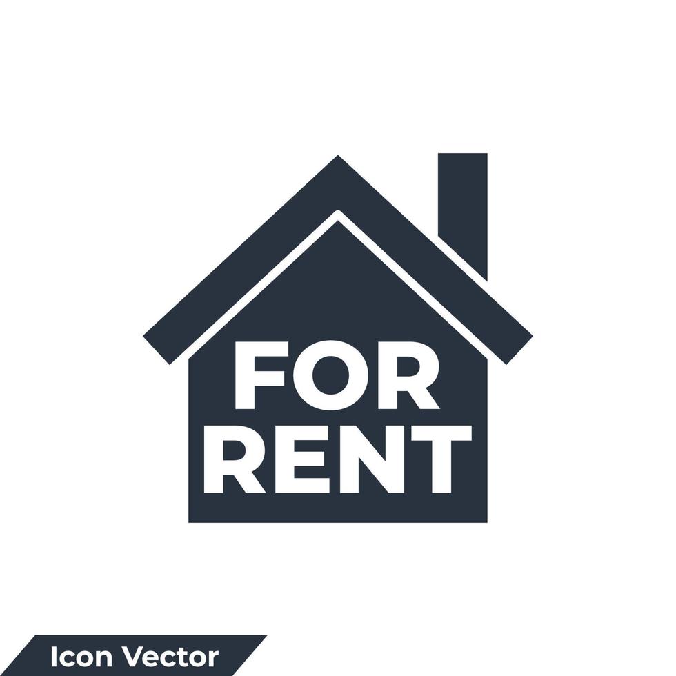 for rent icon logo vector illustration. House for rent symbol template for graphic and web design collection