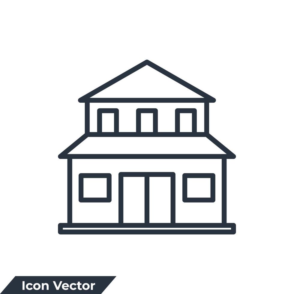 Real Estate Property icon logo vector illustration. villa symbol template for graphic and web design collection