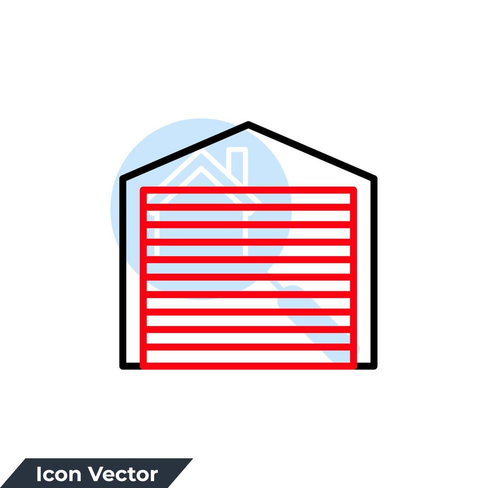 garage icon logo vector illustration. Car service garage symbol template for graphic and web design collection