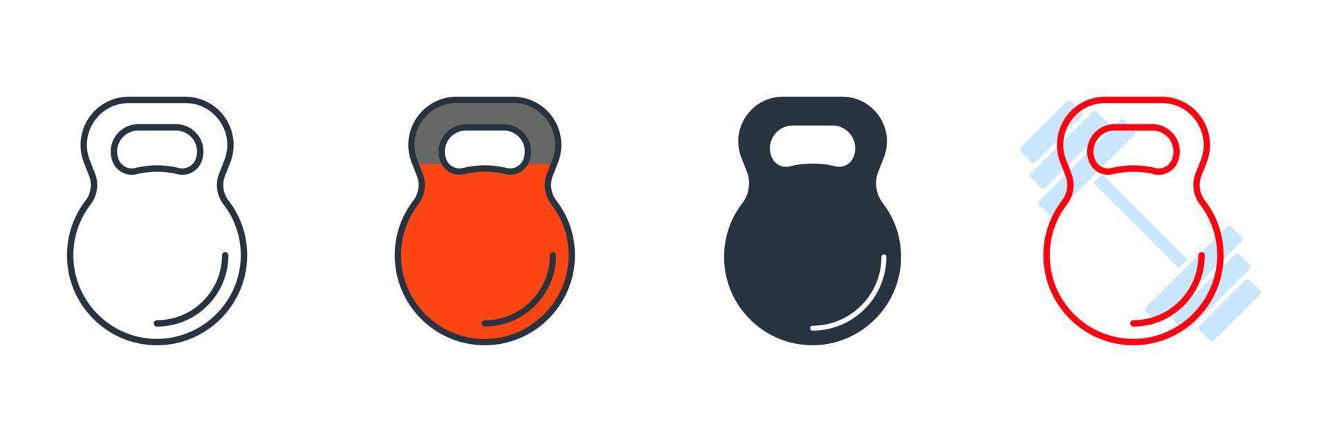 kettle bell icon logo vector illustration. Measuring symbol template for graphic and web design collection