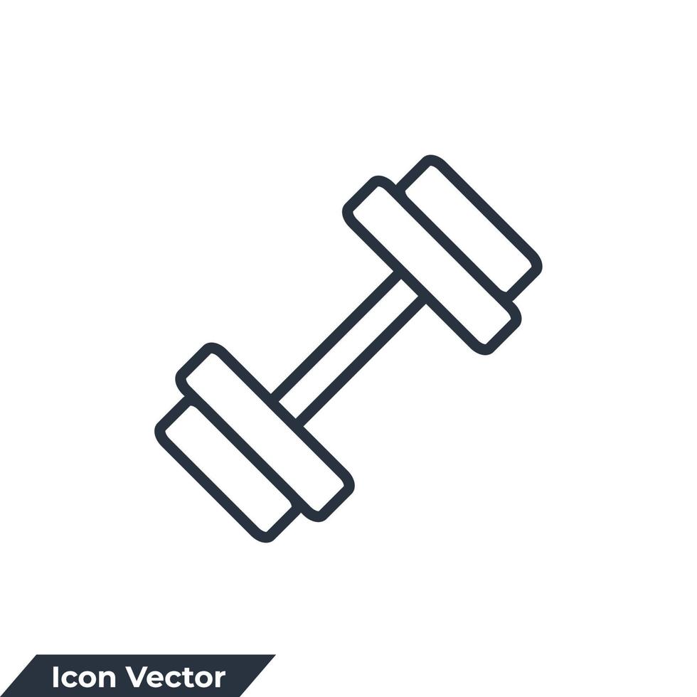 barbell, dumbbell icon logo vector illustration. Gym equipment symbol template for graphic and web design collection