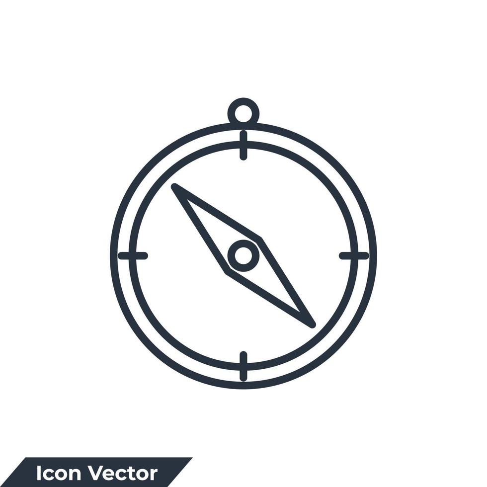 compass icon logo vector illustration. Navigation. location symbol template for graphic and web design collection