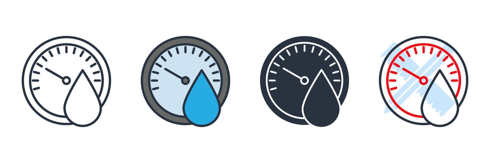 hygrometer icon logo vector illustration. humidity symbol template for graphic and web design collection