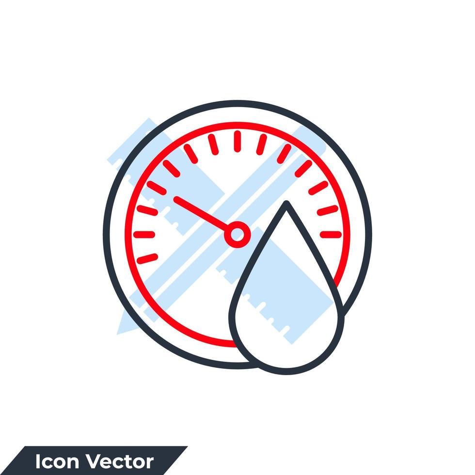 hygrometer icon logo vector illustration. humidity symbol template for graphic and web design collection