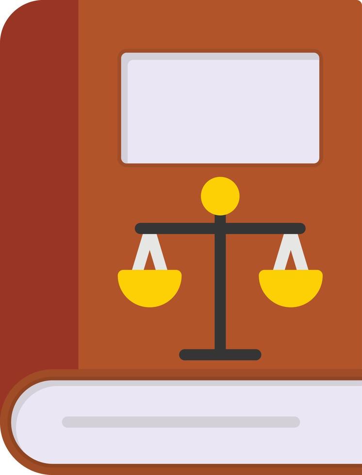 Law Book Flat Icon vector