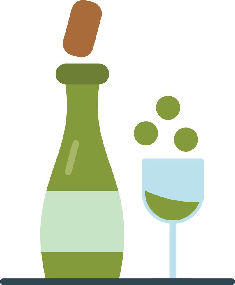 Champagne Flat Icon vector