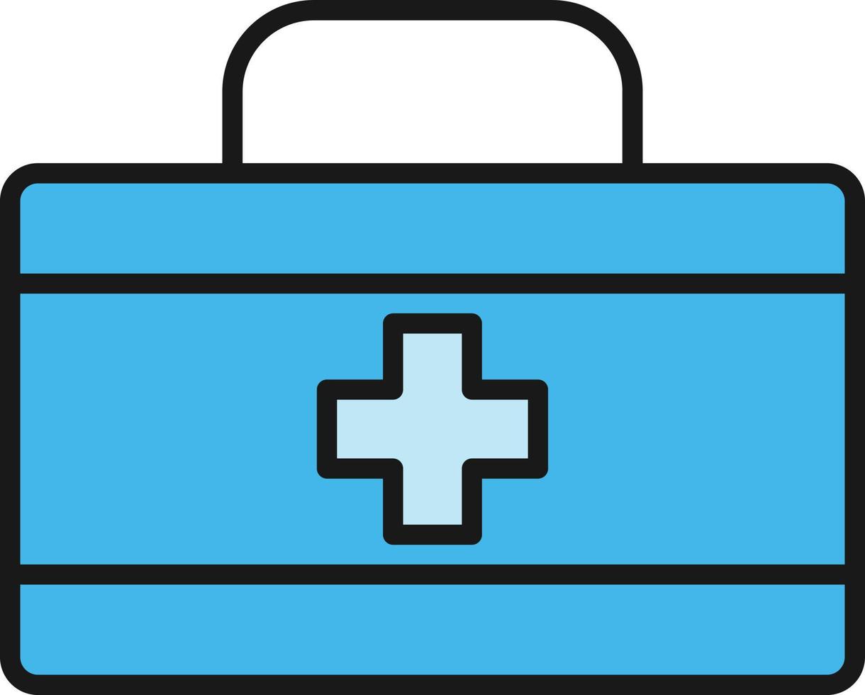 First Aid Box Line Filled vector