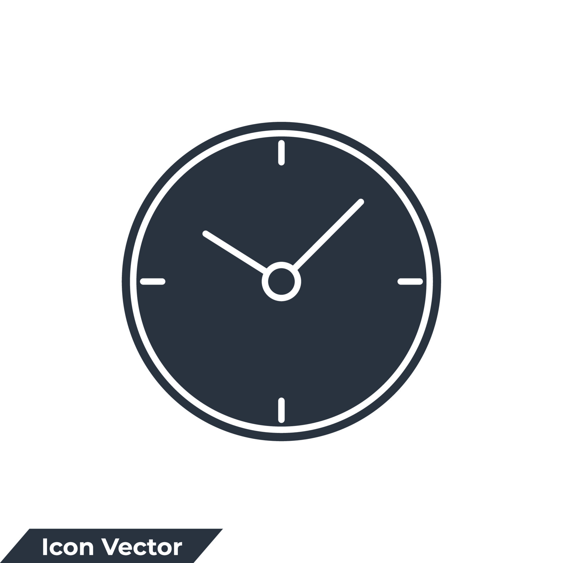 clocks icon logo vector illustration. time symbol template for graphic