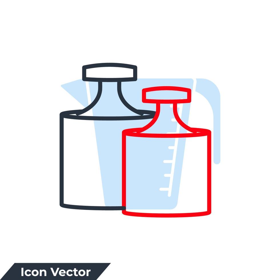 calibración de pesas metálicas icono logotipo vector ilustración. plantilla de símbolo de peso de calibración para la colección de diseño gráfico y web