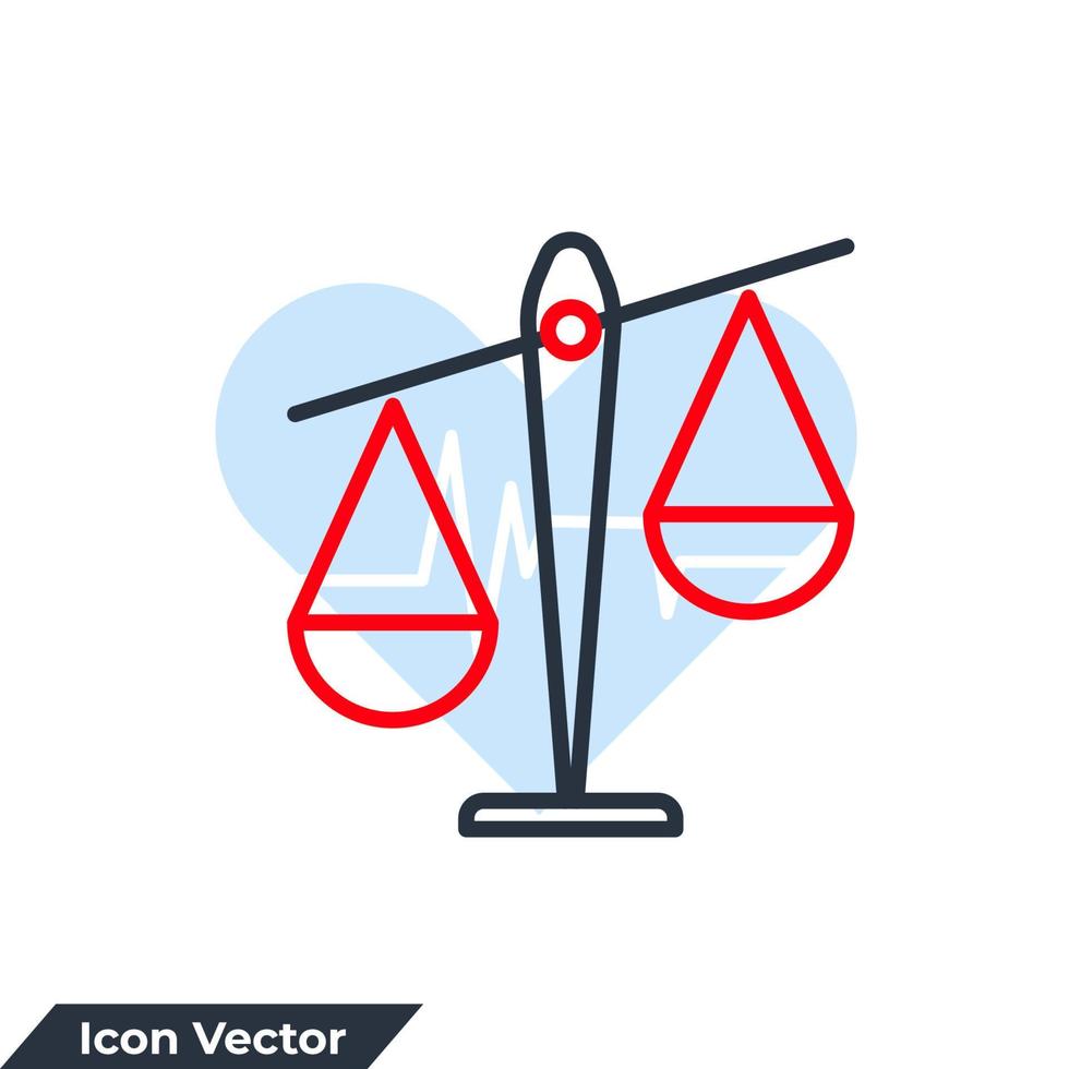 law scale icon logo vector illustration. scale symbol template for graphic and web design collection