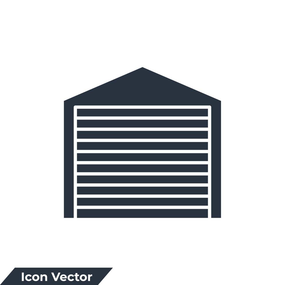 garage icon logo vector illustration. Car service garage symbol template for graphic and web design collection