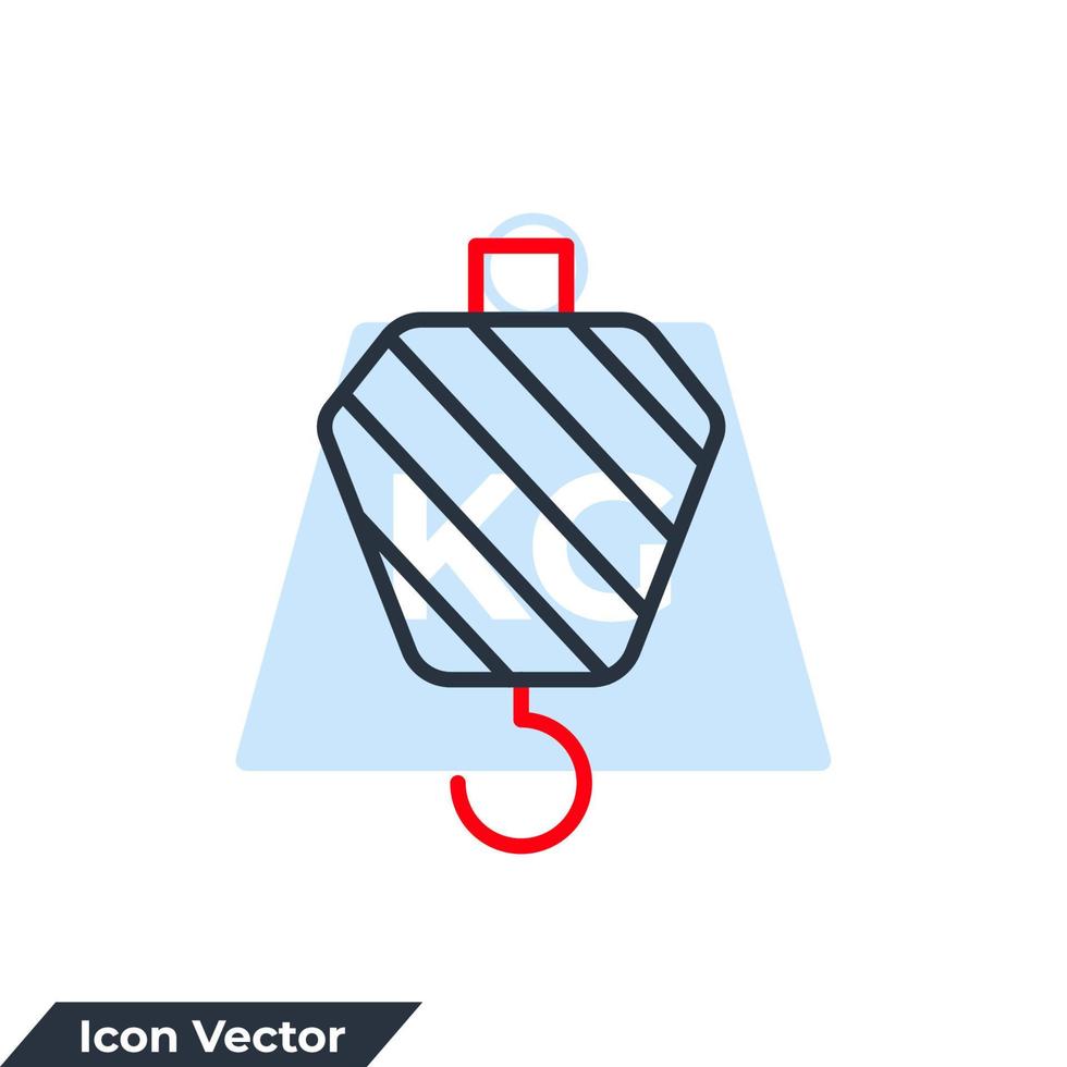 crane hook icon logo vector illustration. hook symbol template for graphic and web design collection