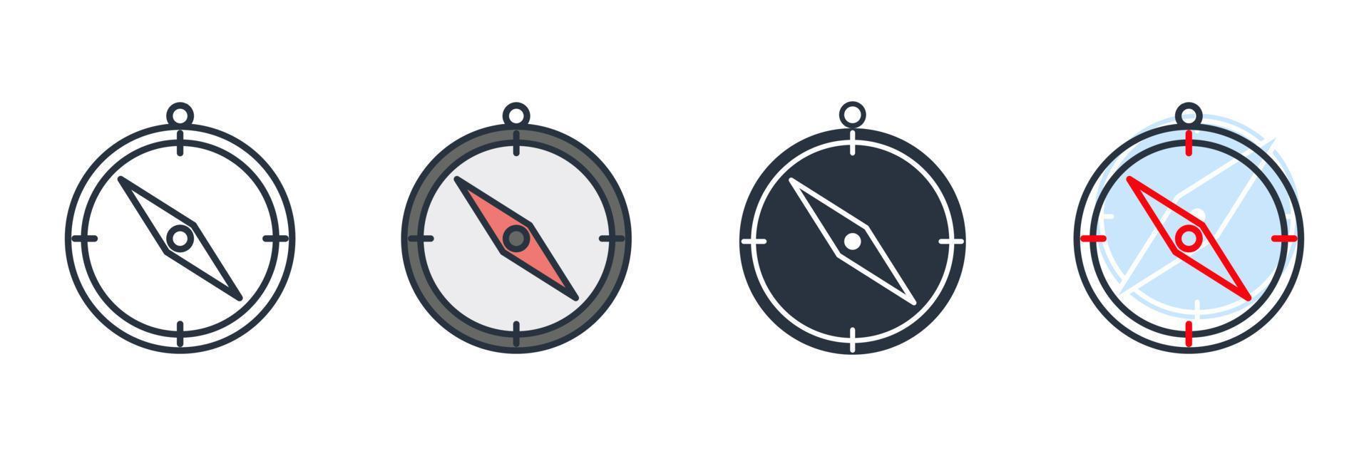 compass icon logo vector illustration. Navigation. location symbol template for graphic and web design collection