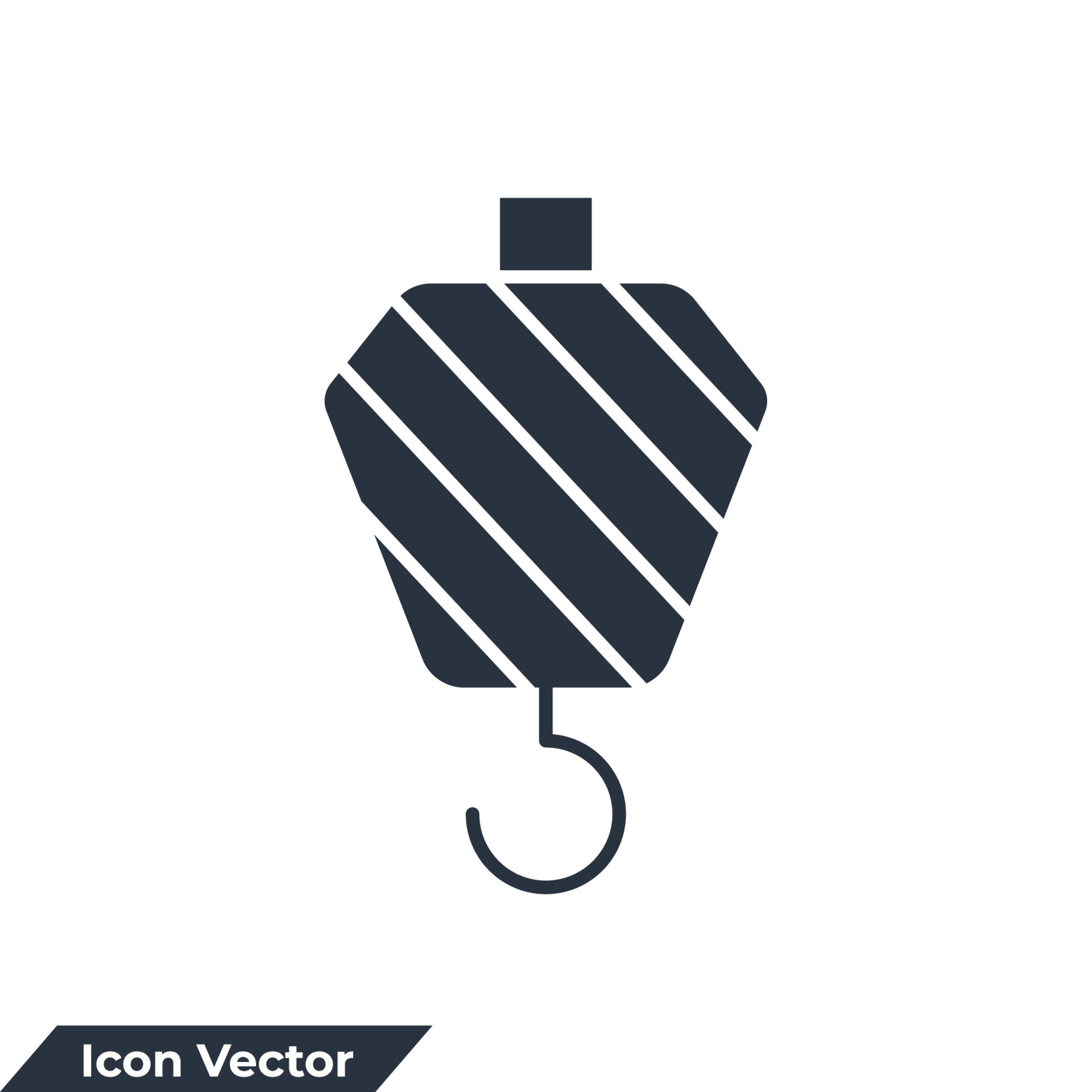 crane hook icon logo vector illustration. hook symbol template for