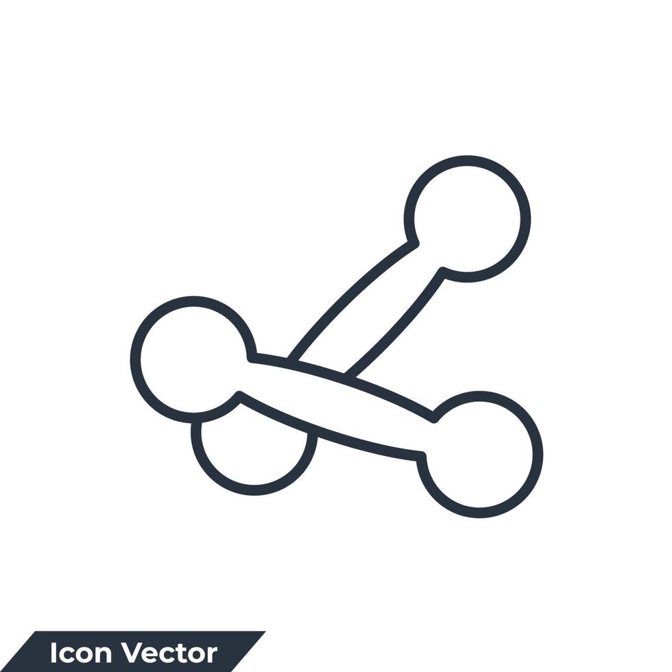 barbell, dumbbell icon logo vector illustration. Gym equipment symbol template for graphic and web design collection