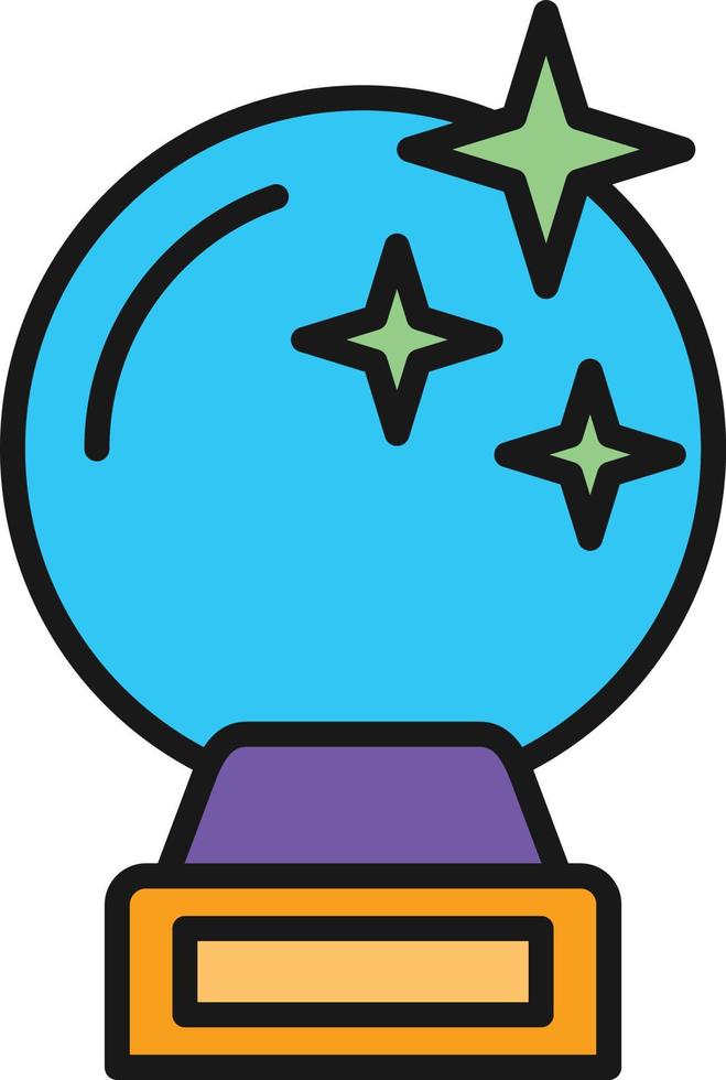 Crystal Ball Line Filled vector