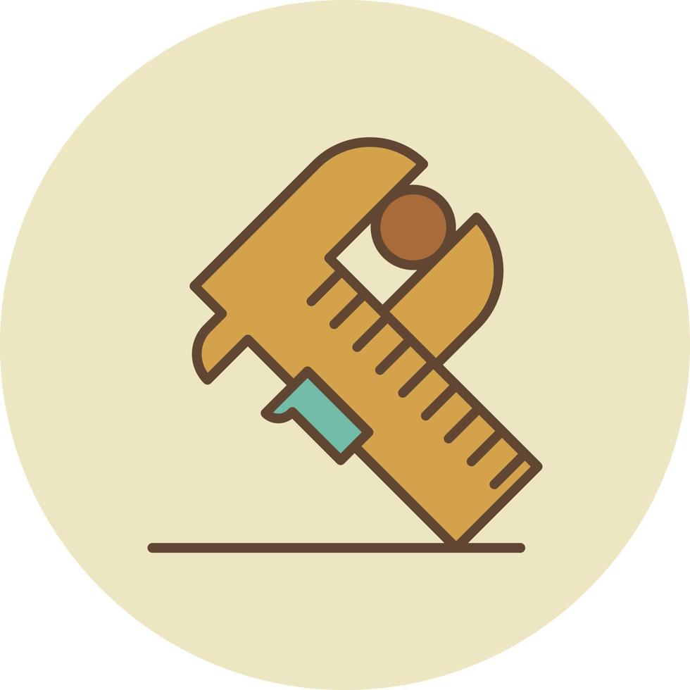 Vernier Caliper Filled Retro vector