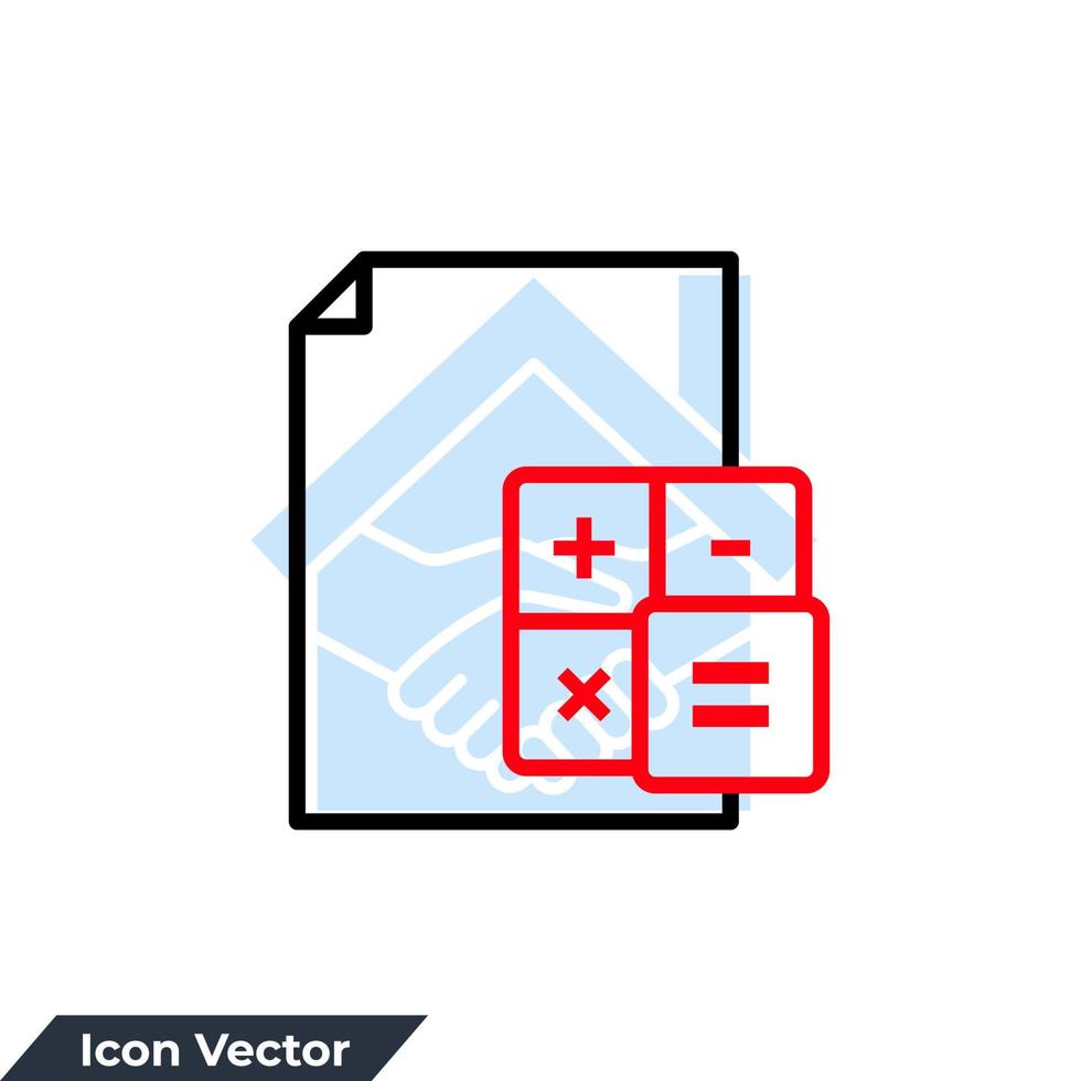 budget icon logo vector illustration. Financial calculation symbol template for graphic and web design collection