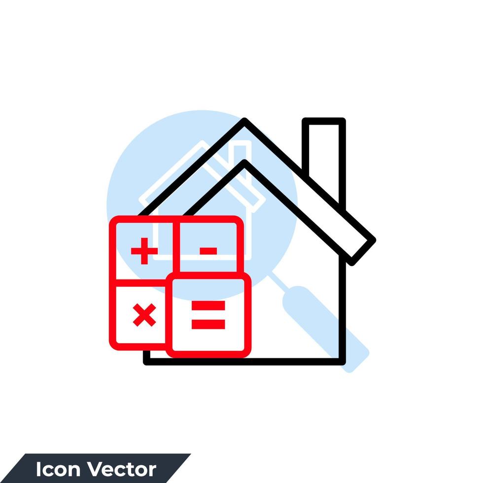 ilustración de vector de logotipo de icono de hipoteca. tasa de plantilla de símbolo de hipoteca para la colección de diseño gráfico y web