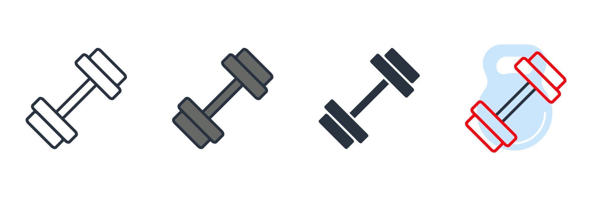 barbell, dumbbell icon logo vector illustration. Gym equipment symbol template for graphic and web design collection