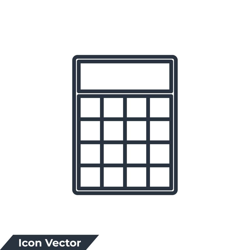 calculator icon logo vector illustration. finances symbol template for graphic and web design collection