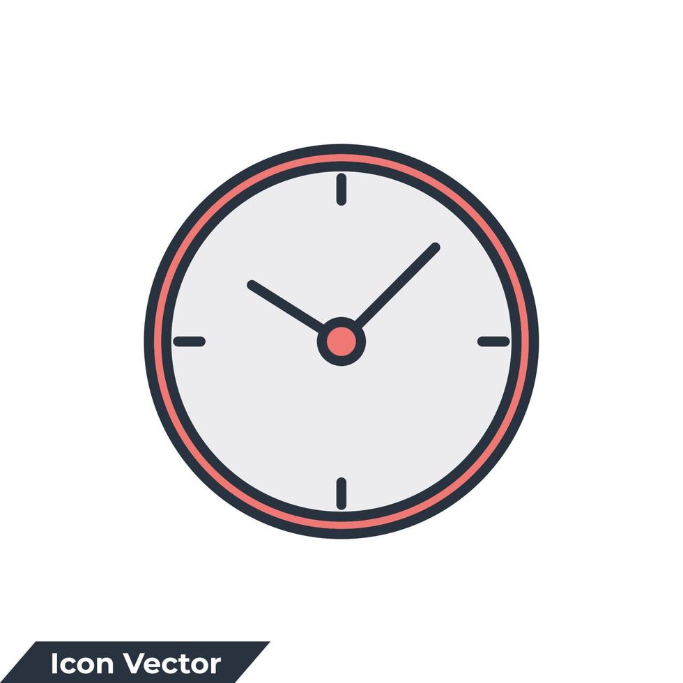 Ilustración de vector de logotipo de icono de relojes. plantilla de símbolo de tiempo para la colección de diseño gráfico y web