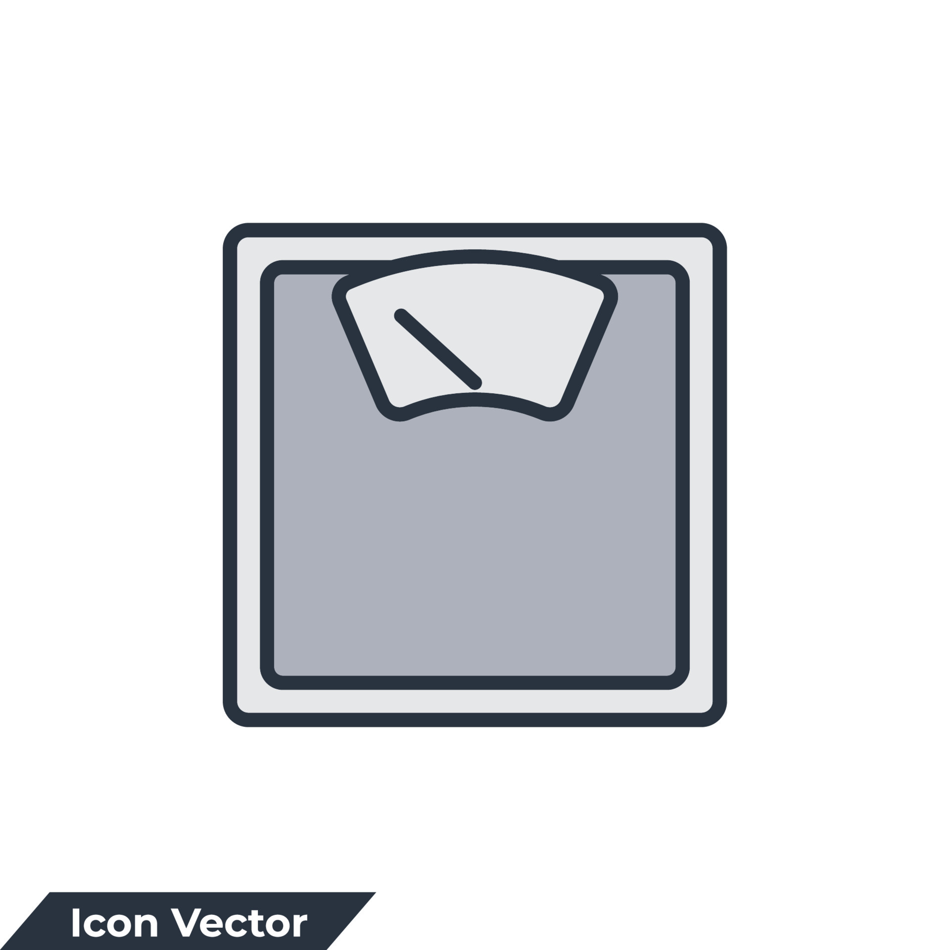weight scale icon logo vector illustration. Measurement symbol template